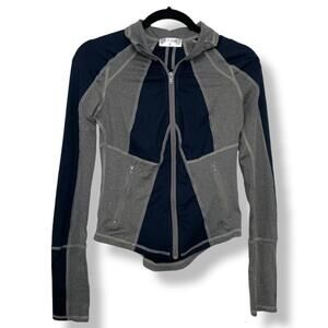 Sara Runner's Jacket Size S Zippers Overstock Black Gray